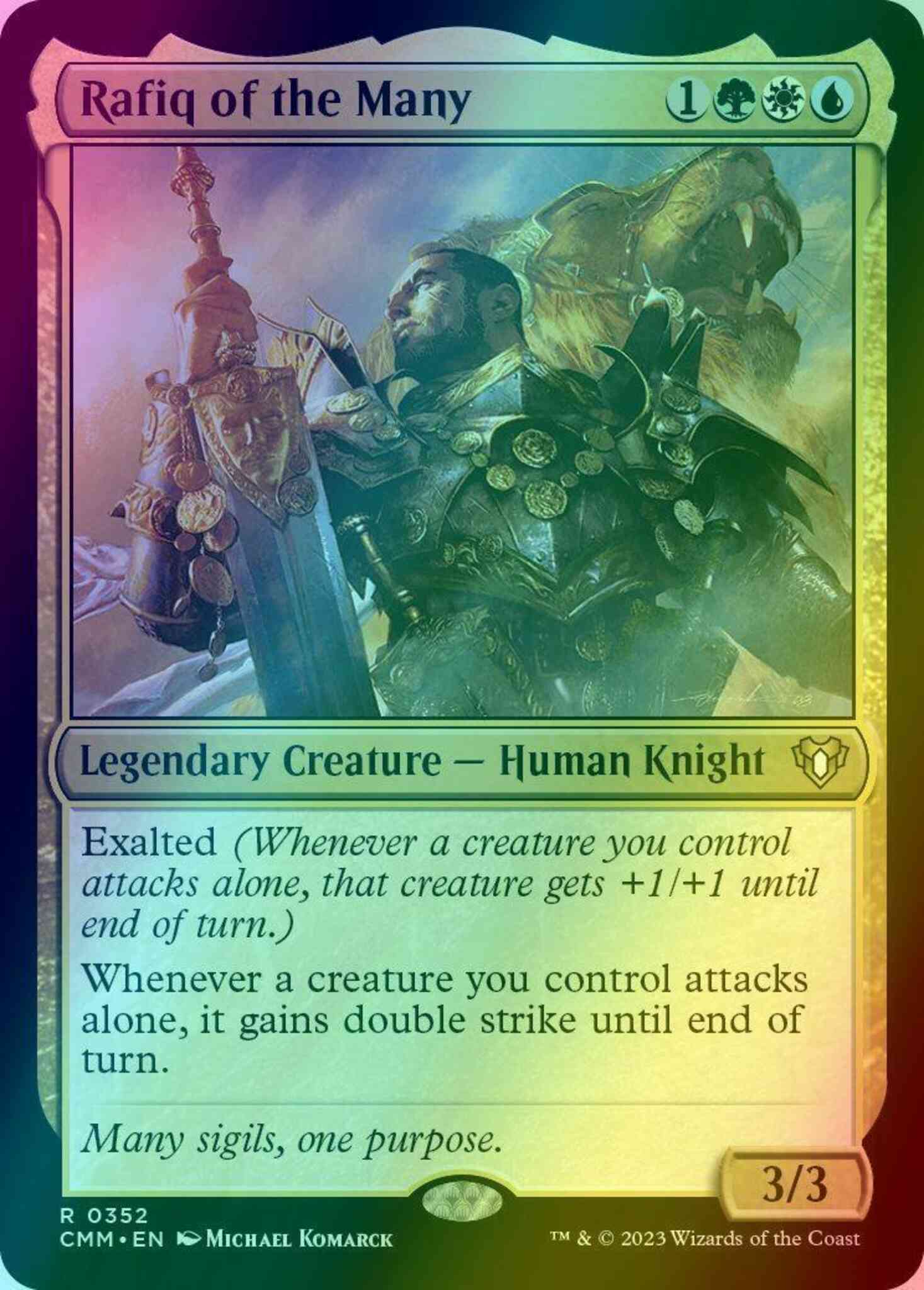 mtg rafiq of the many commander deck [352] [Commander Masters] [Foil] – Face to Face Games MTG: Marvel Super Heroes Collector's Edition Commander Decks:Wakanda Forever Top Ten Split Cards that creature gets +1/+1 DMU