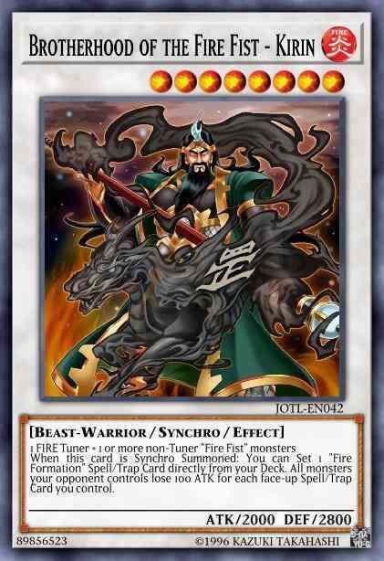 Brotherhood of the Fire Fist - Kirin - JOTL-EN042 - Rare - 1st Edition