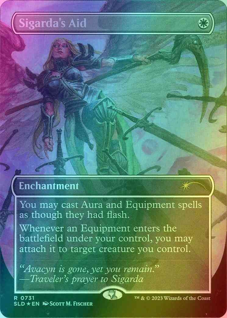 Sigarda's Aid [0731] [Borderless] [Angels: They're Just Like Us] [Secret  Lair Drop] [Foil] – Face to Face Games
