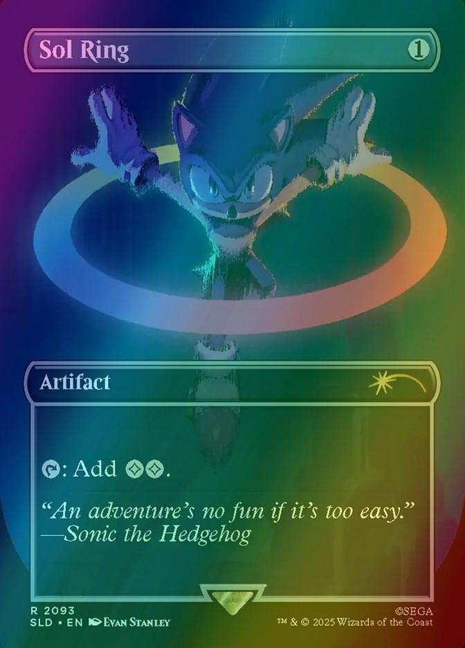 Sol Ring [2093] [Borderless] [Secret Lair X Sonic: Chasing Adventure]  [Secret Lair Drop] [Foil] – Face to Face Games