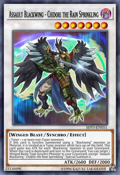 Assault Blackwing - Chidori the Rain Sprinkling - SHVI-EN051 - Super Rare - 1st Edition