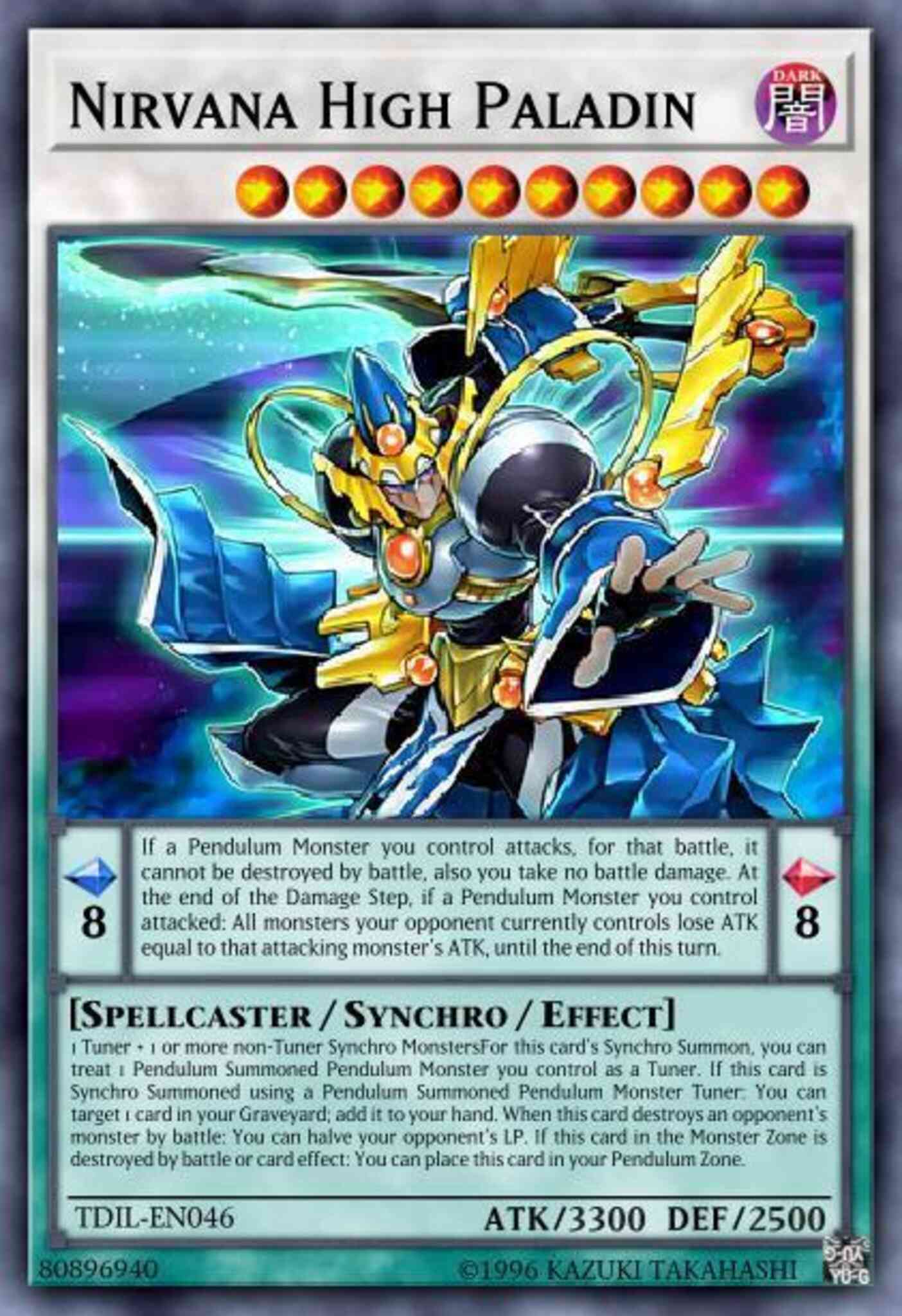 Nirvana High Paladin - TDIL-EN046 - Secret Rare - 1st Edition