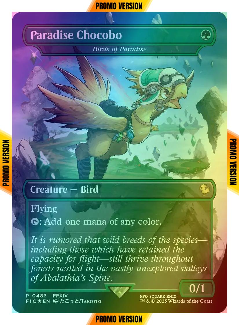 Paradise Chocobo - Birds of Paradise [483] [Borderless] [Chocobo