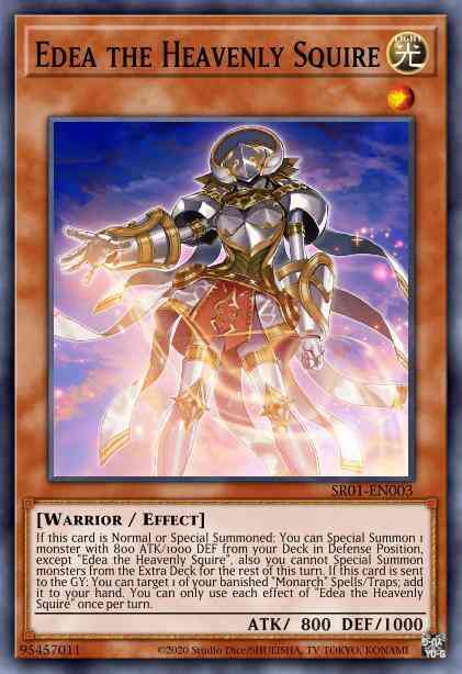 Edea the Heavenly Squire - SR01-EN003 - Super Rare - 1st Edition