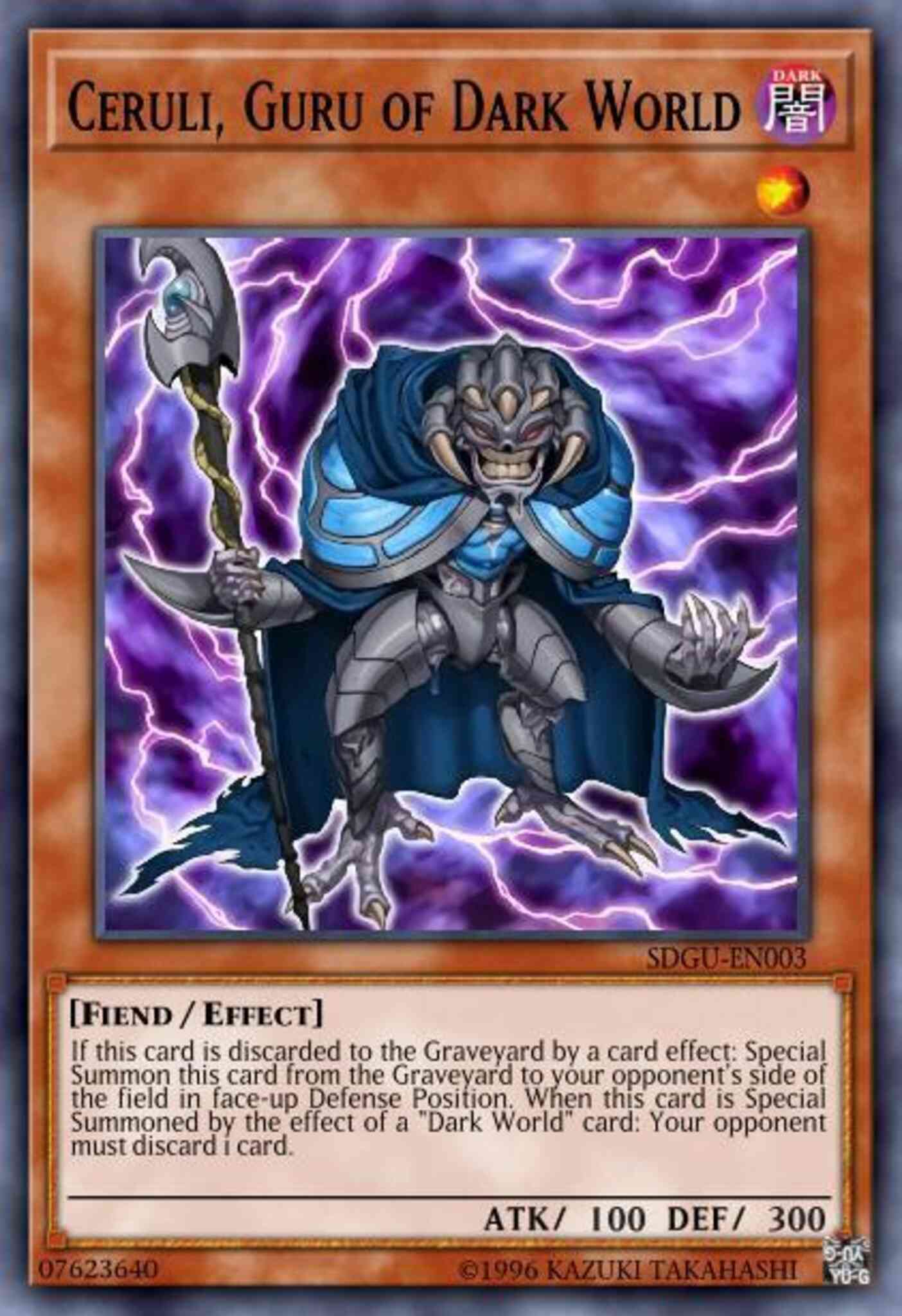 Ceruli, Guru of Dark World - SDGU-EN003 - Super Rare - 1st Edition