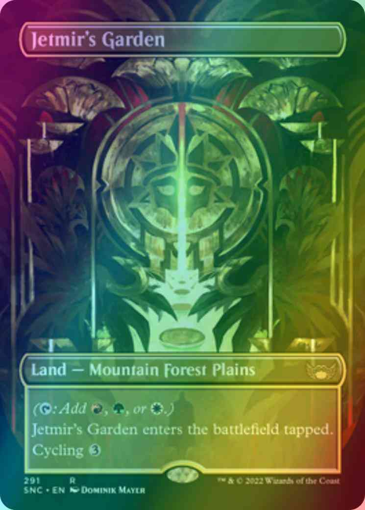 MTG Jetmir's Garden 拡張アート Foil ジェトミアの庭 Jetmir's Garden [291] [Borderless] [Streets of New Capenna] [Foil