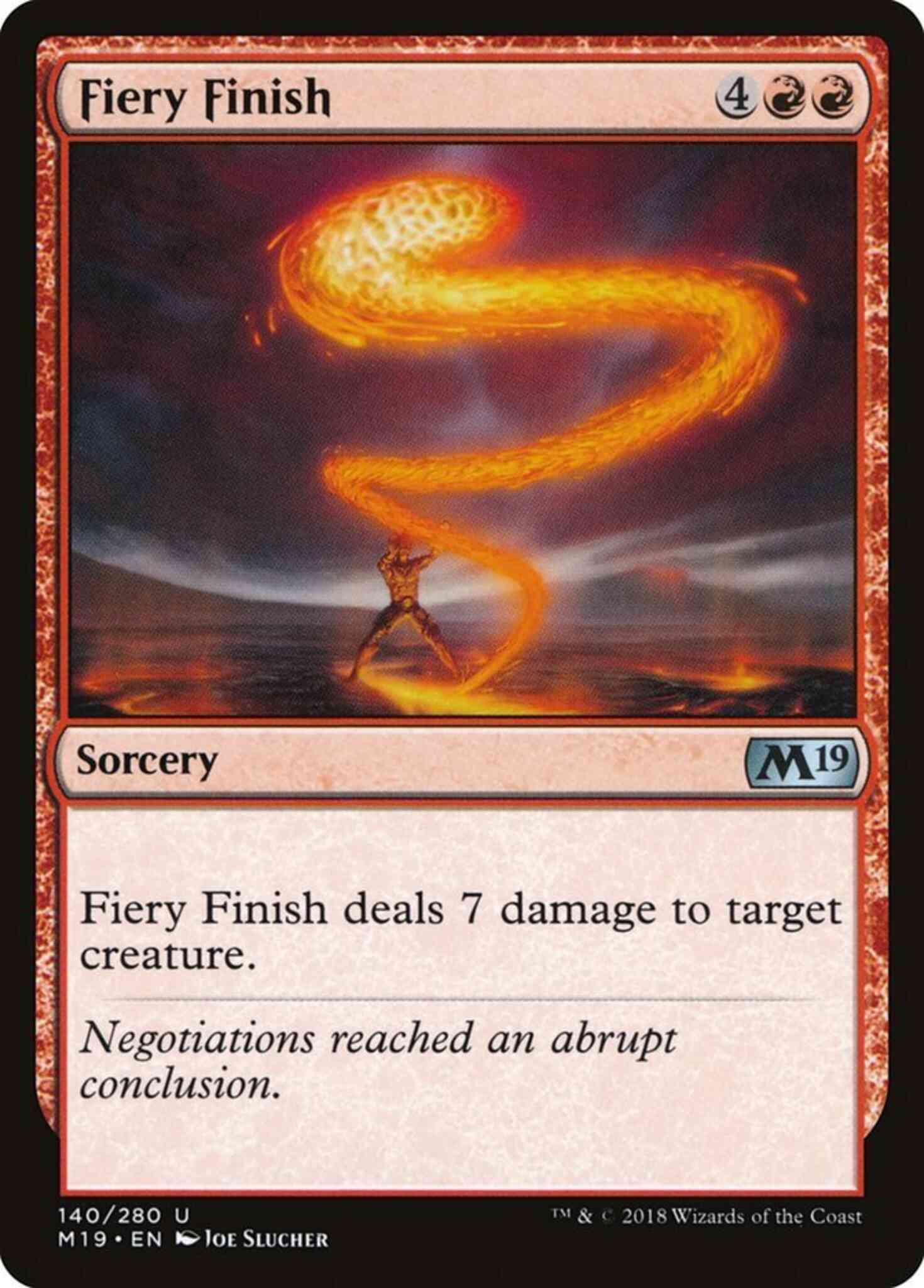 Fiery Finish [140] [Core Set 2019] [Non-Foil] – Face to Face Games