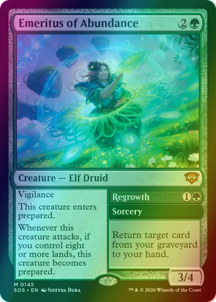 mtg cards like regrowth Emeritus of Abundance // Regrowth [145] [Secrets of Strixhaven] [Foil] –  Face to Face Games