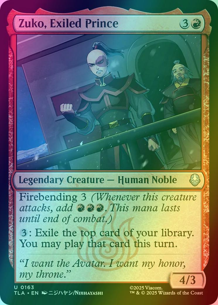 Zuko, Exiled Prince [163] [Avatar: The Last Airbender] [Foil] – Face to  Face Games