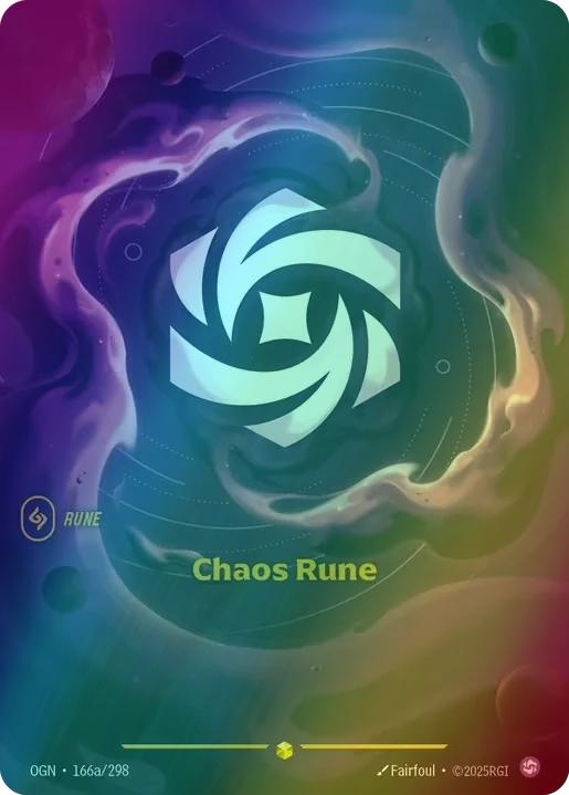Chaos Rune (Alternate Art) - 166a/298 [Origins] [Foil] – Face to
