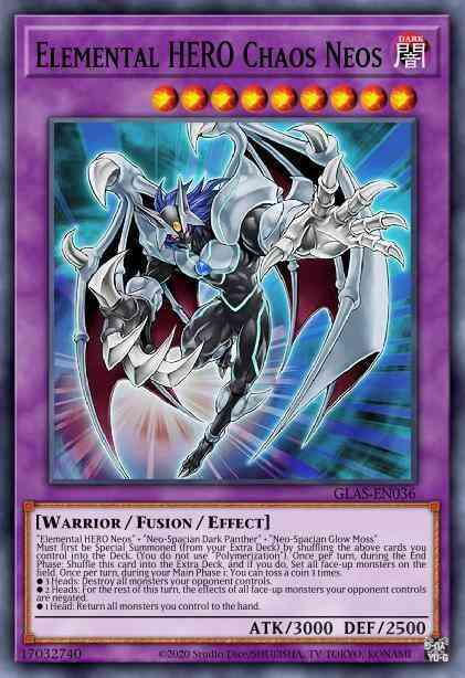Elemental HERO Chaos Neos - GLAS-EN036 - Secret Rare - 1st Edition