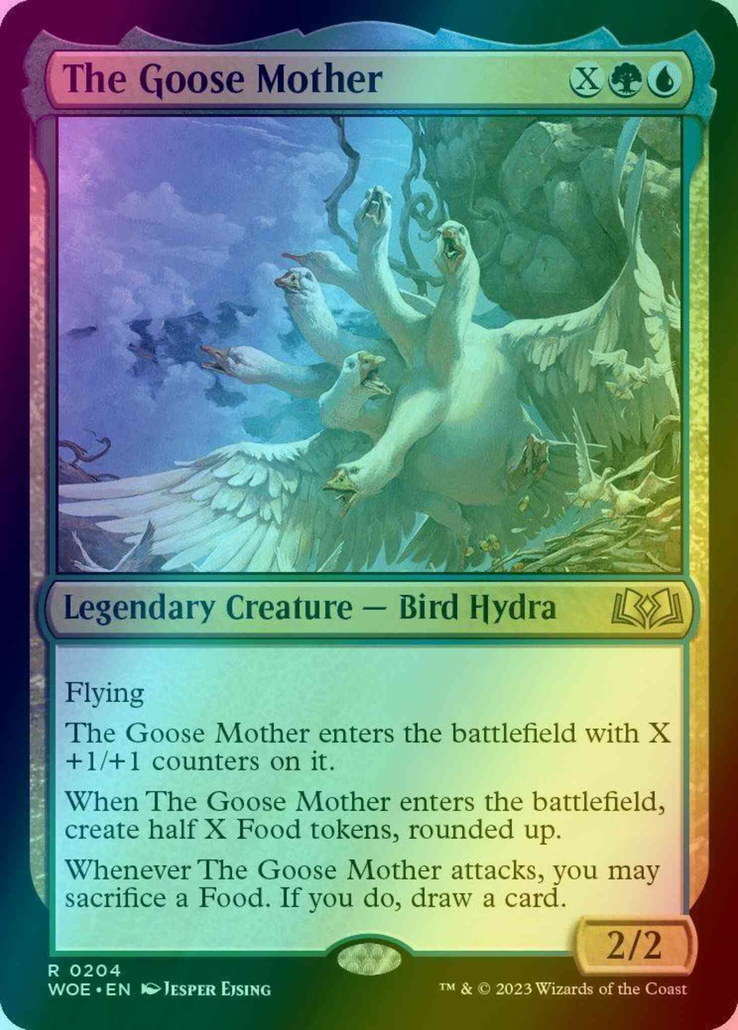 mtg goose cards The Goose Mother [204] [Wilds of Eldraine] [Foil] – Face to Face Games