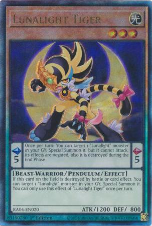 Lunalight Tiger - RA04-EN020 - Ultimate Rare - 1st Edition