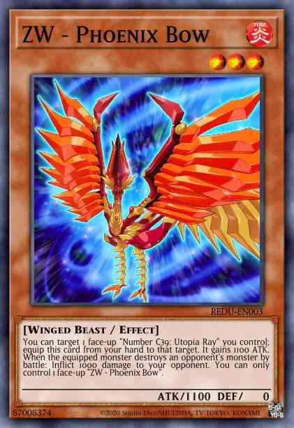 ZW - Phoenix Bow - REDU-EN003 - Rare - 1st Edition