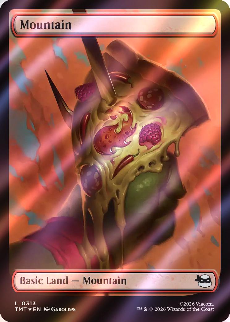 Mountain [313] [Full Art] [Pizza Basic Land ] [Teenage Mutant