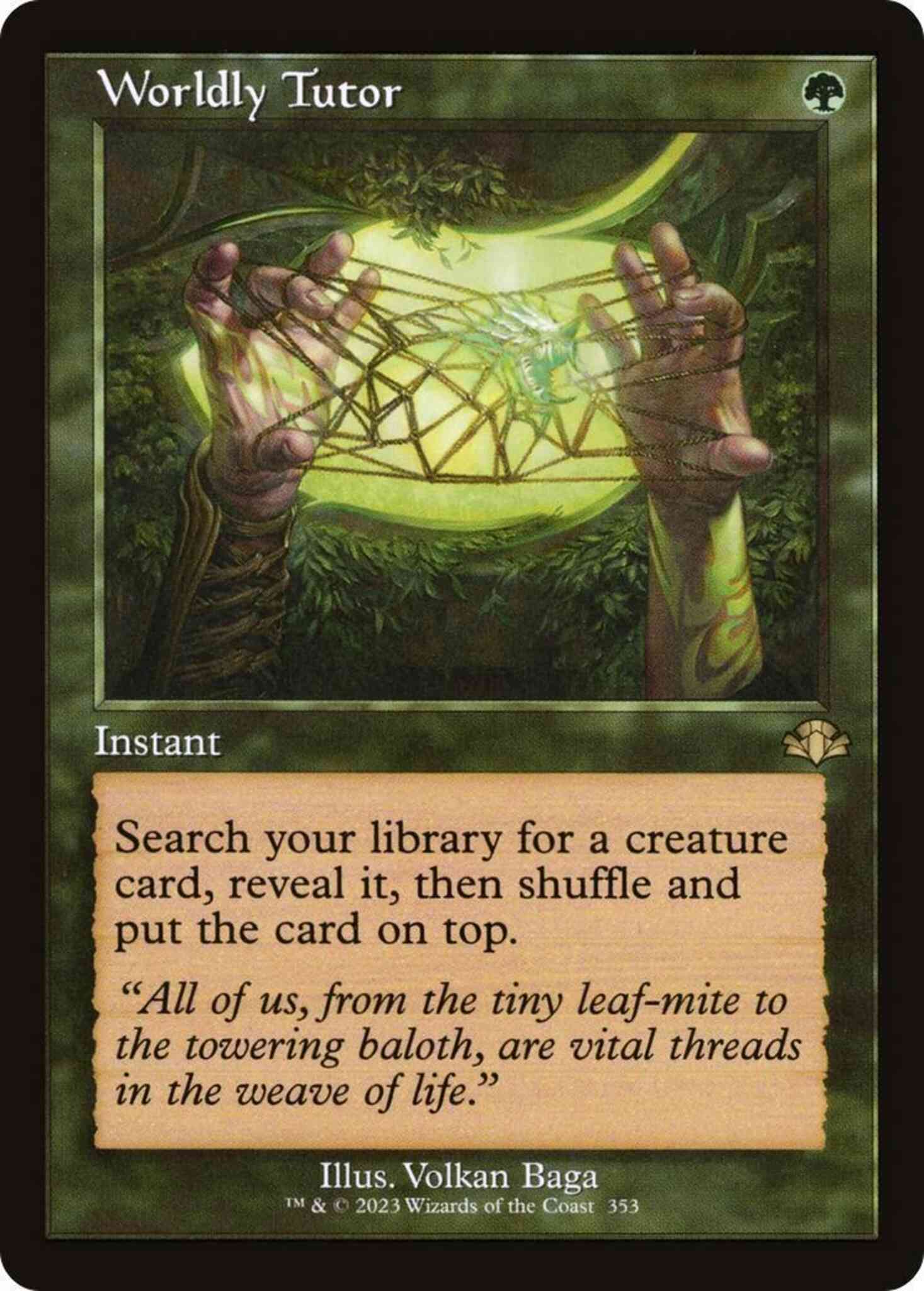 Worldly Tutor [353] [Retro Frame] [Dominaria Remastered] [Non-Foil] – Face  to Face Games