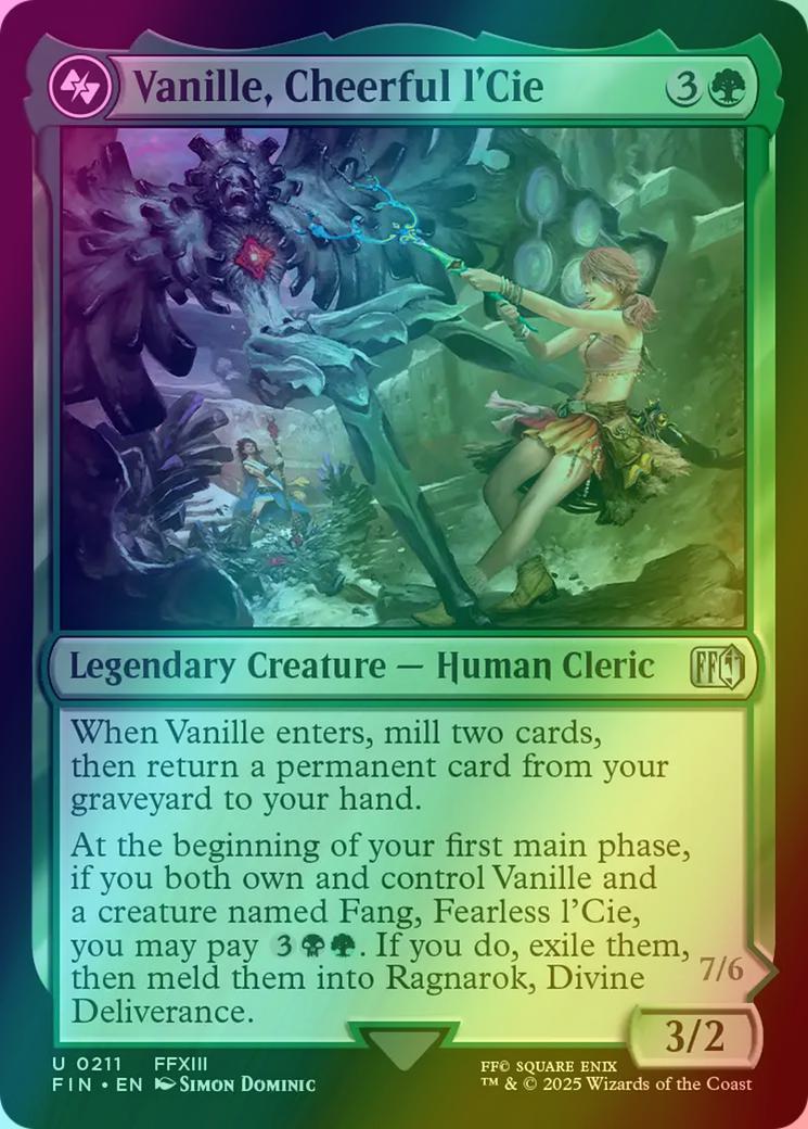 Vanille, Cheerful l'Cie // Ragnarok, Divine Deliverance [211] [FINAL FANTASY]  [Foil] – Face to Face Games