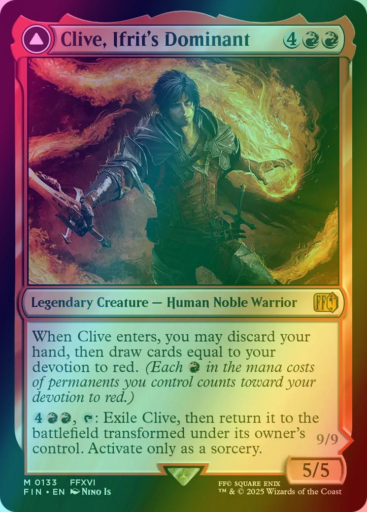 Clive, Ifrit's Dominant // Ifrit, Warden of Inferno [133] [FINAL FANTASY]  [Foil] – Face to Face Games