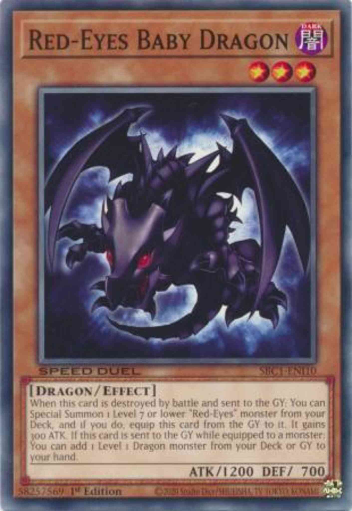 Red-Eyes Baby Dragon - SBC1-ENI10 - Common - 1st Edition
