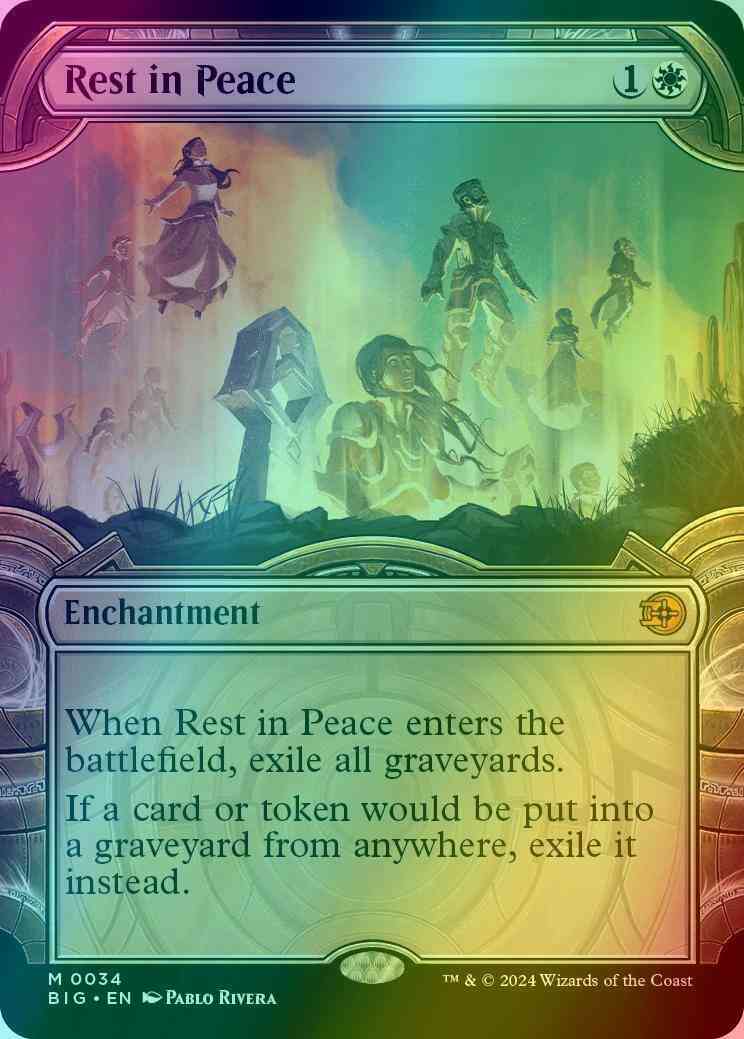 rest in peace mtg card Rest in Peace [34] [Vault Frame Showcase] [The Big Score] [Foil] – Face to  Face Games