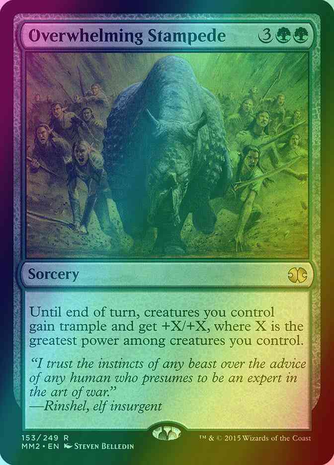 mtg cards like overwhelming stampede Magic The Gathering - The Lord of the Rings R/W/G Overwhelming Stampede - Standard