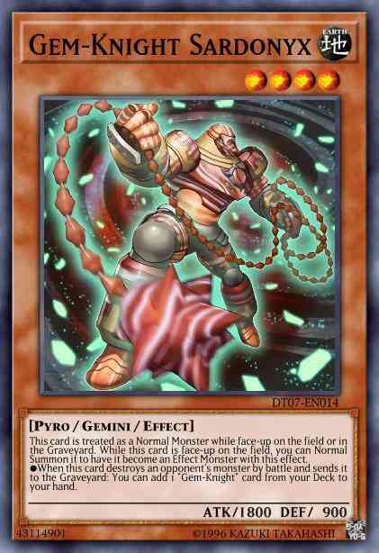 Gem-Knight Sardonyx - DT07-EN014 - Duel Terminal Normal Parallel Rare - Duel Terminal