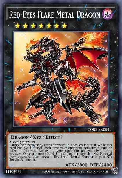 Red-Eyes Flare Metal Dragon - CORE-EN054 - Ghost Rare - Unlimited