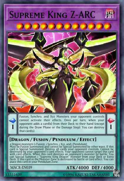 Supreme King Z-ARC - MACR-EN039 - Secret Rare - 1st Edition