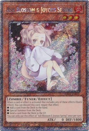 Ash Blossom & Joyous Spring - Alternate Art - RA04-EN025 - Platinum Secret Rare - 1st Edition