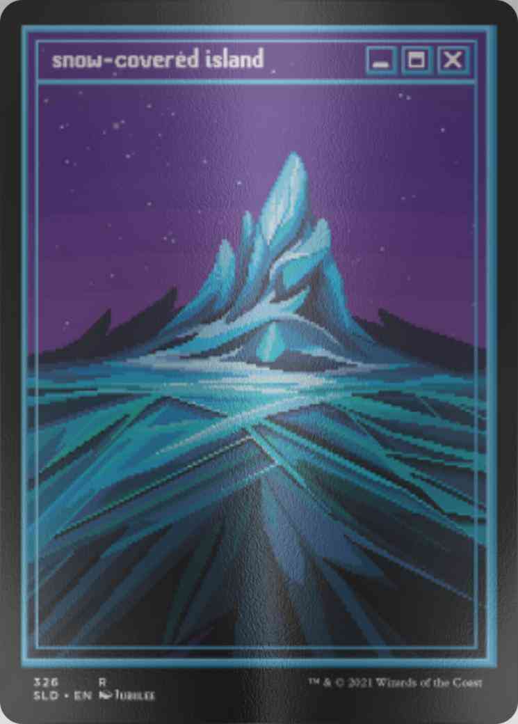 Snow-Covered Island [0326] [Full Art] [Pixel] [Secret Lair Drop