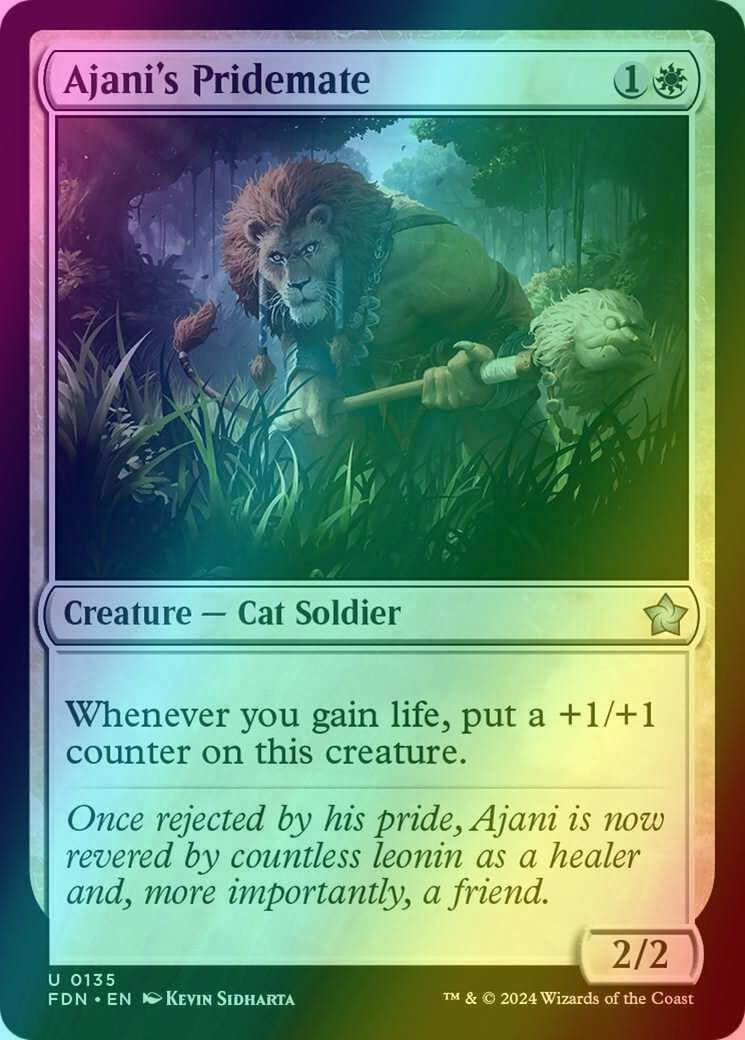 Ajani's Pridemate [135] [Foundations] [Foil] – Face to Face Games