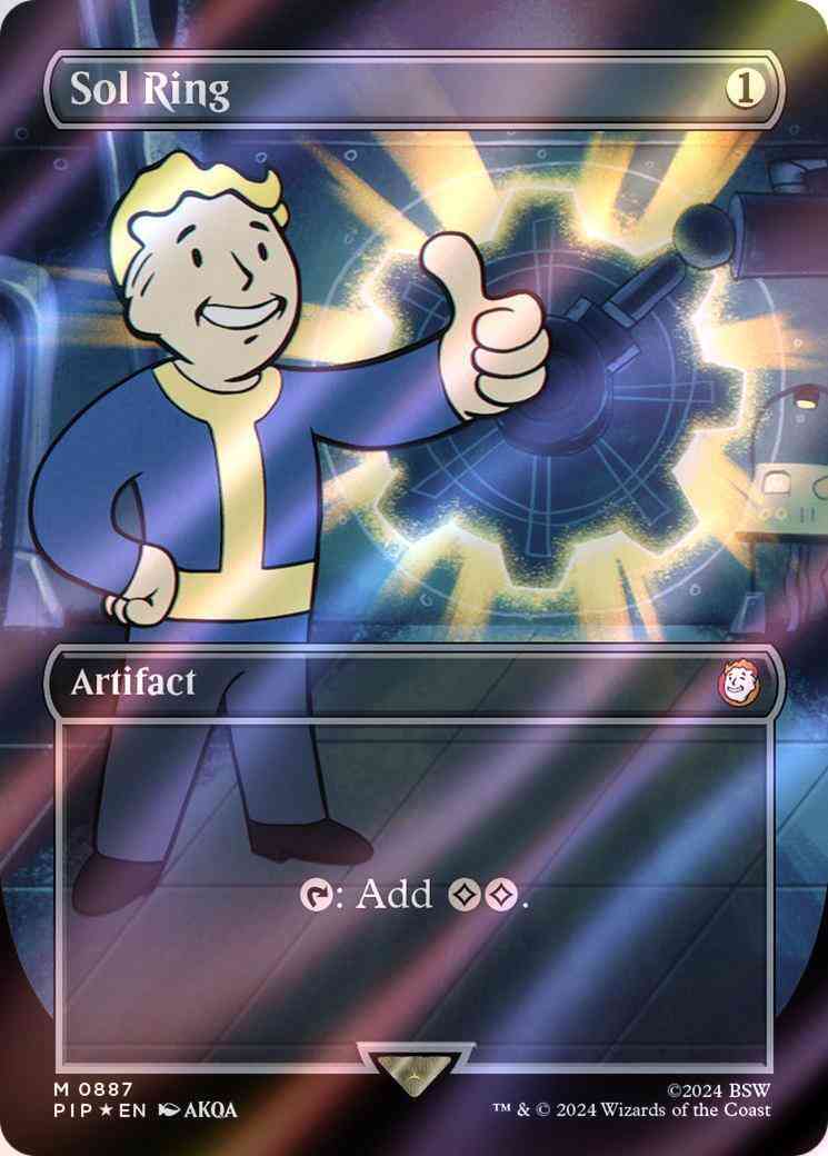 mtg プレイマット foil fallout 太陽の指輪 sol ring mtg プレイマット foil fallout 太陽の指輪 sol ring - マジック