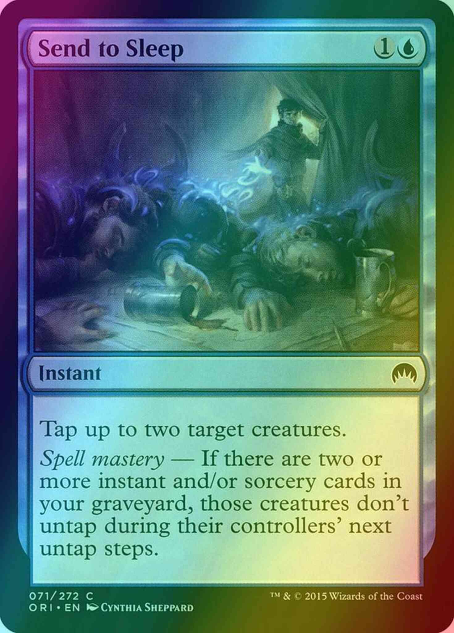 sleep mtg card Magic The Gathering - Throne of Eldraine - Charmed remove a stun counter from it instead.) Wilds of Eldraine (WOE) #66 Illustrated by Heonhwa Choe Magic Sleep token custom mtg cards