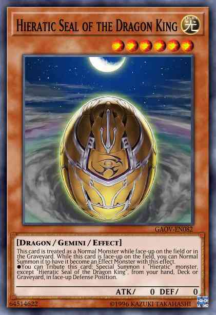 Hieratic Seal of the Dragon King - GAOV-EN082 - Common - 1st Edition