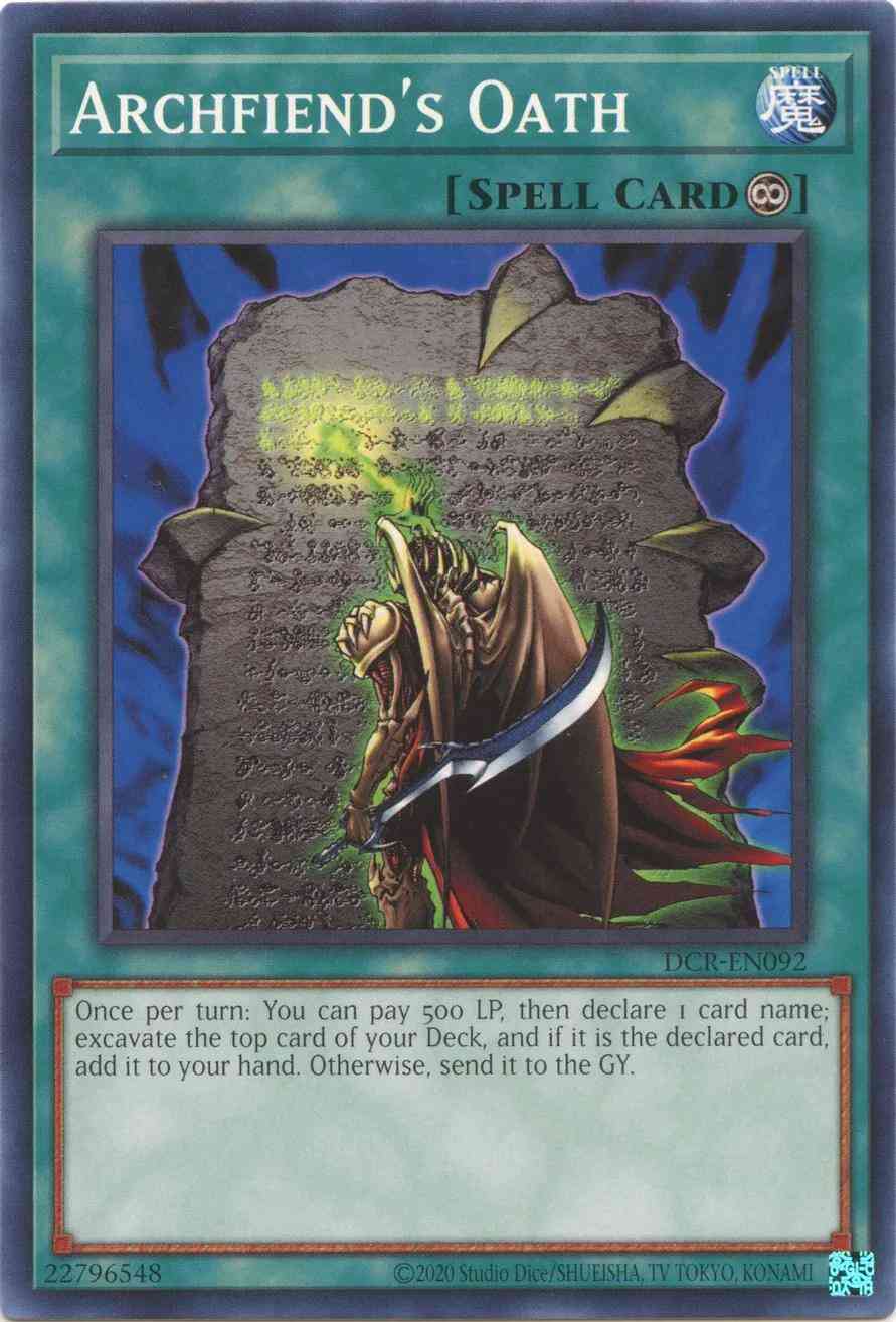 Archfiend's Oath - 25th Anniversary - DCR-EN092 - Common - Unlimited