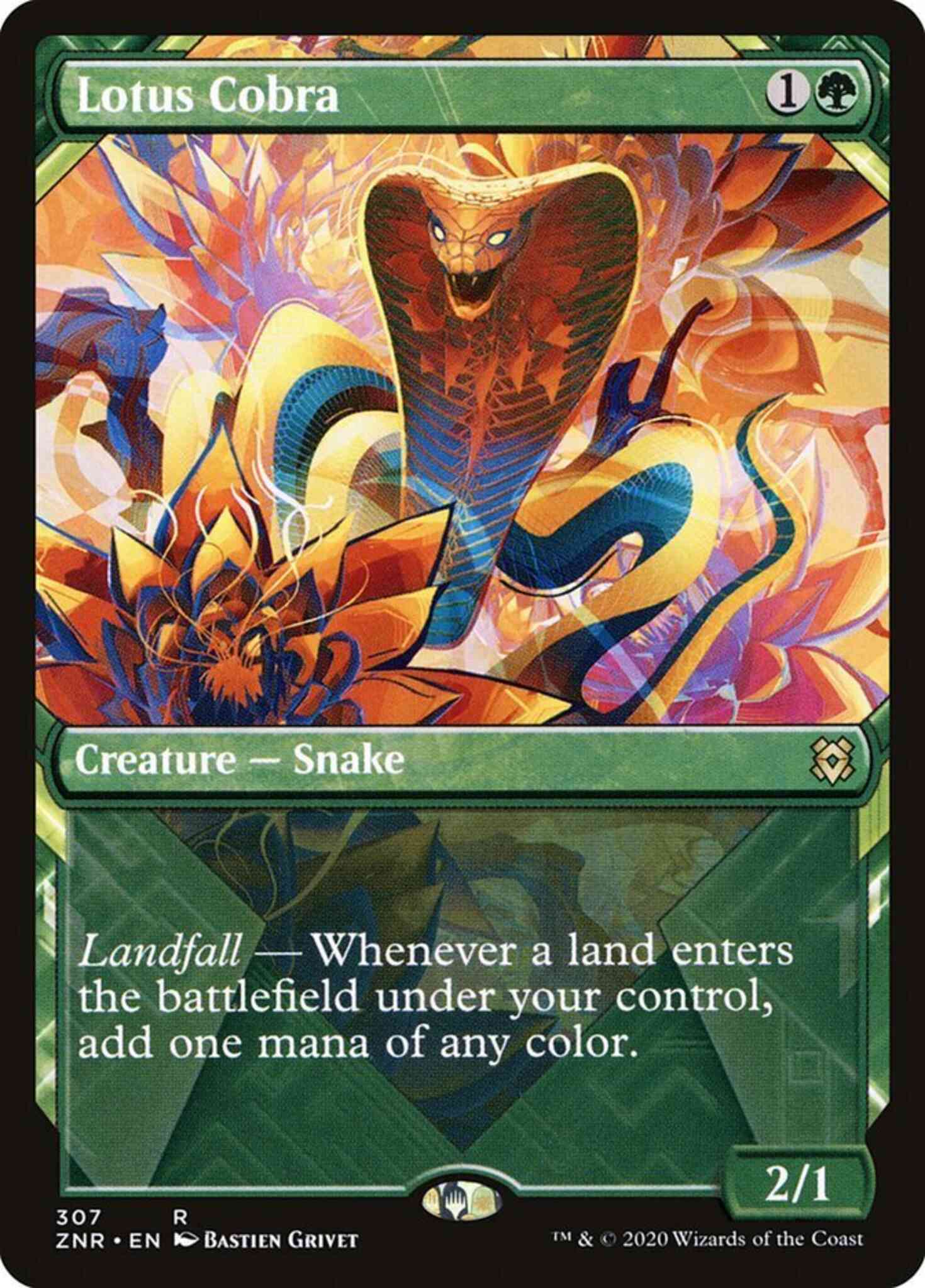 Lotus Cobra [307] [Showcase] [Zendikar Rising] [Non-Foil] – Face