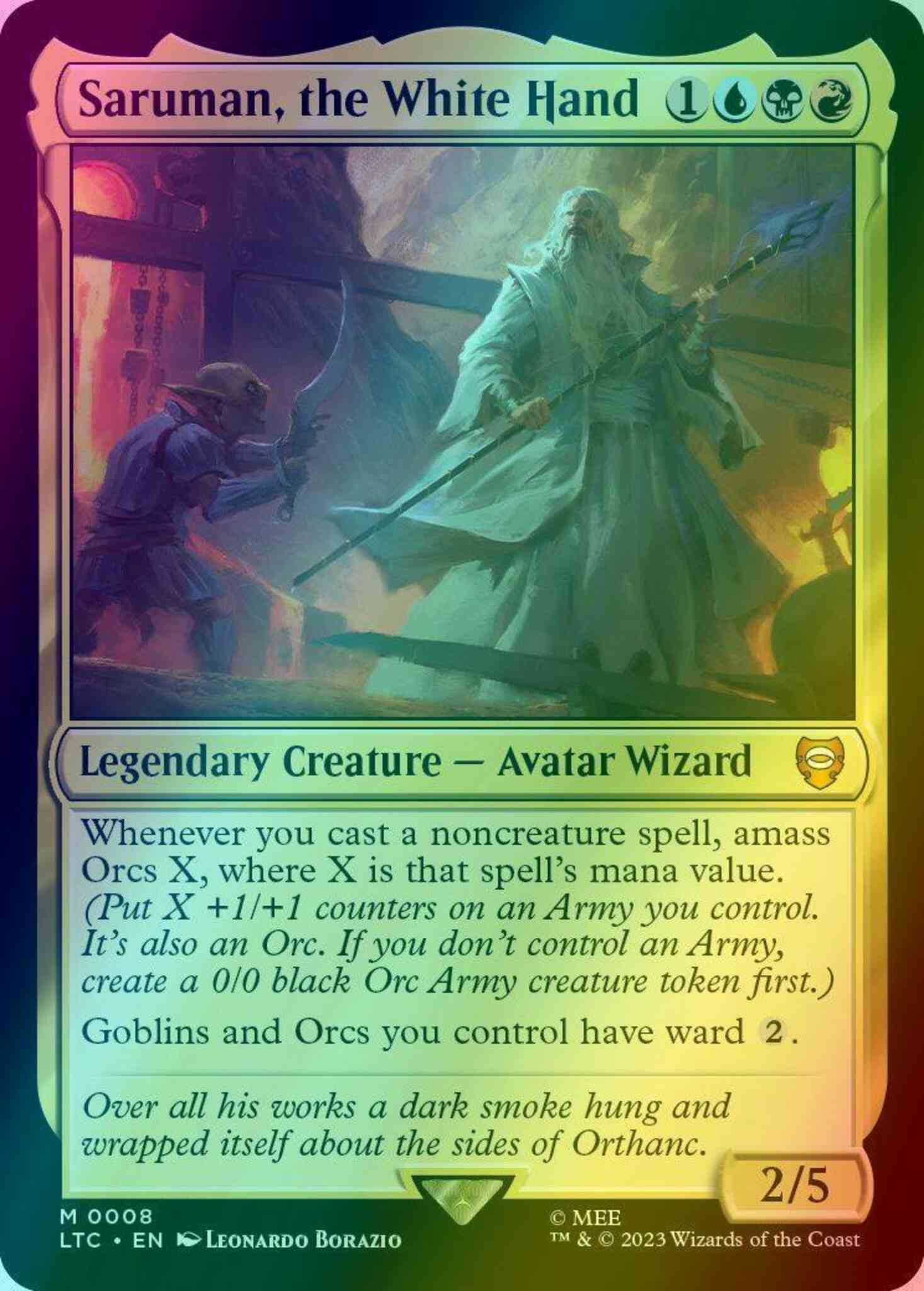 saruman mtg cards Commander Deck EDH Deck Saruman, the White Hand 100 Magic Moonveil Games If you dont control an Army Magic The Gathering - The