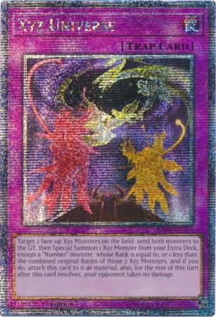 Xyz Universe - RA04-EN218 - Quarter Century Secret Rare - 1st Edition