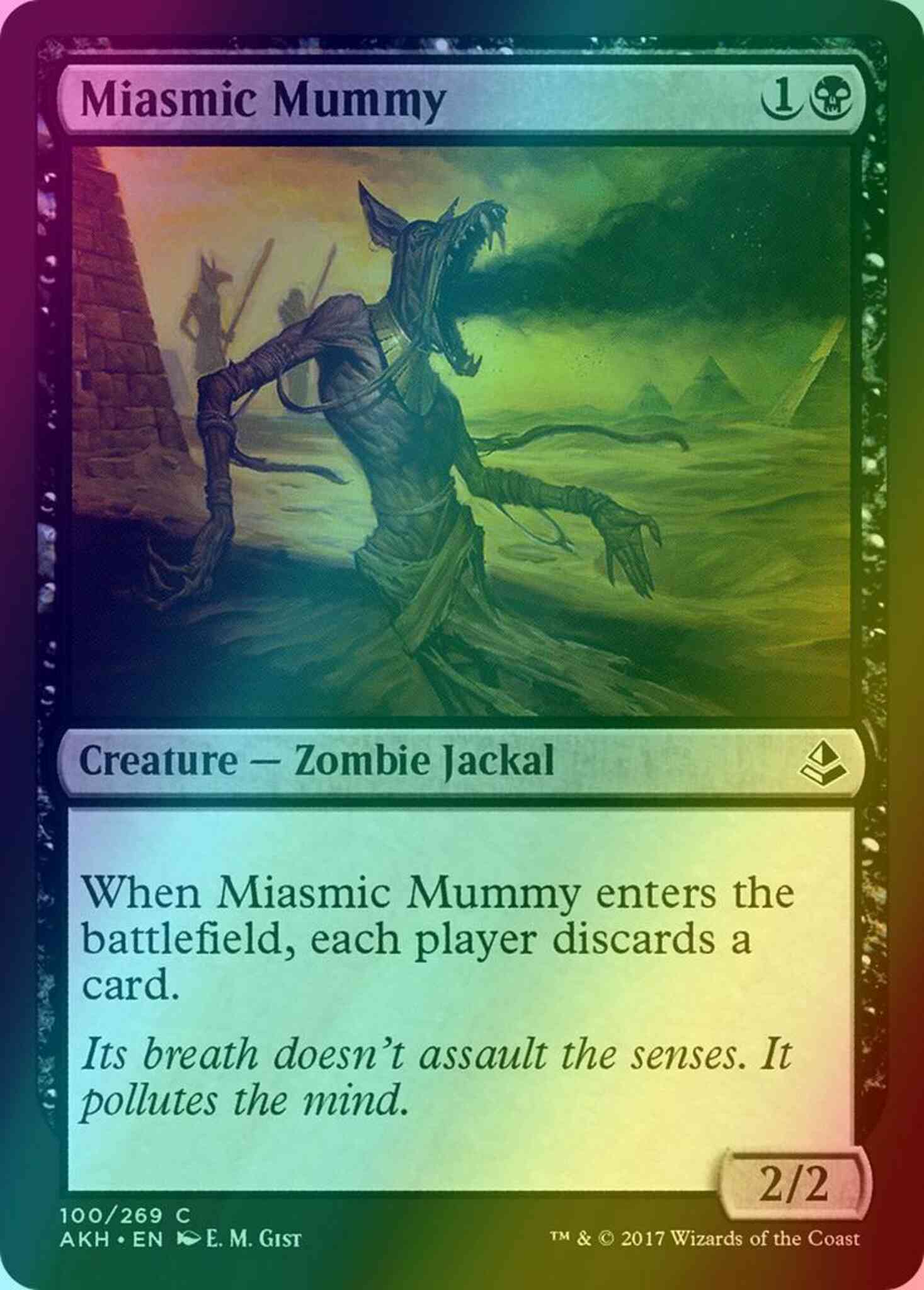 mtg mummy cards Miasmic Mummy [100] [Amonkhet] [Foil] – Face to Face Games