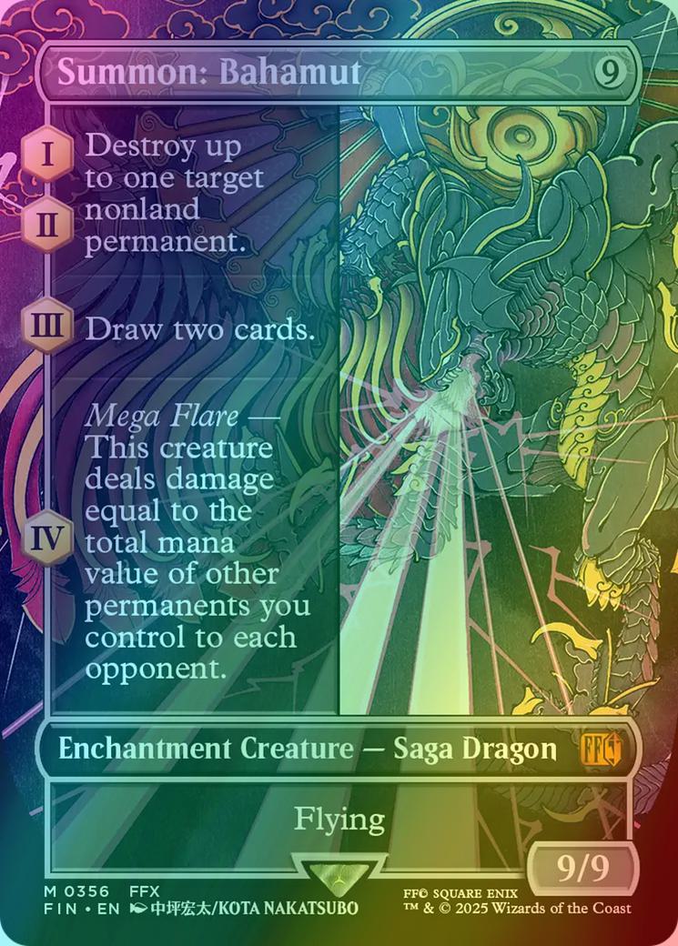mtg final fantasy summon bahamut Summon: Bahamut [356] [Borderless] [FINAL FANTASY] [Foil] – Face to Face  Games