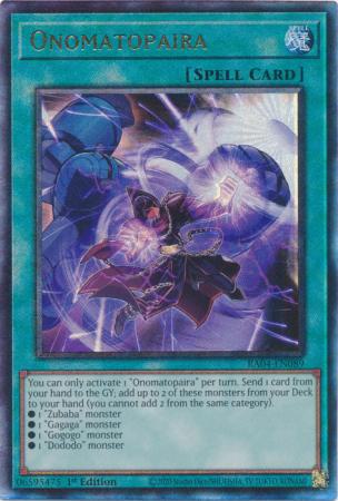 Onomatopaira - RA04-EN089 - Ultimate Rare - 1st Edition