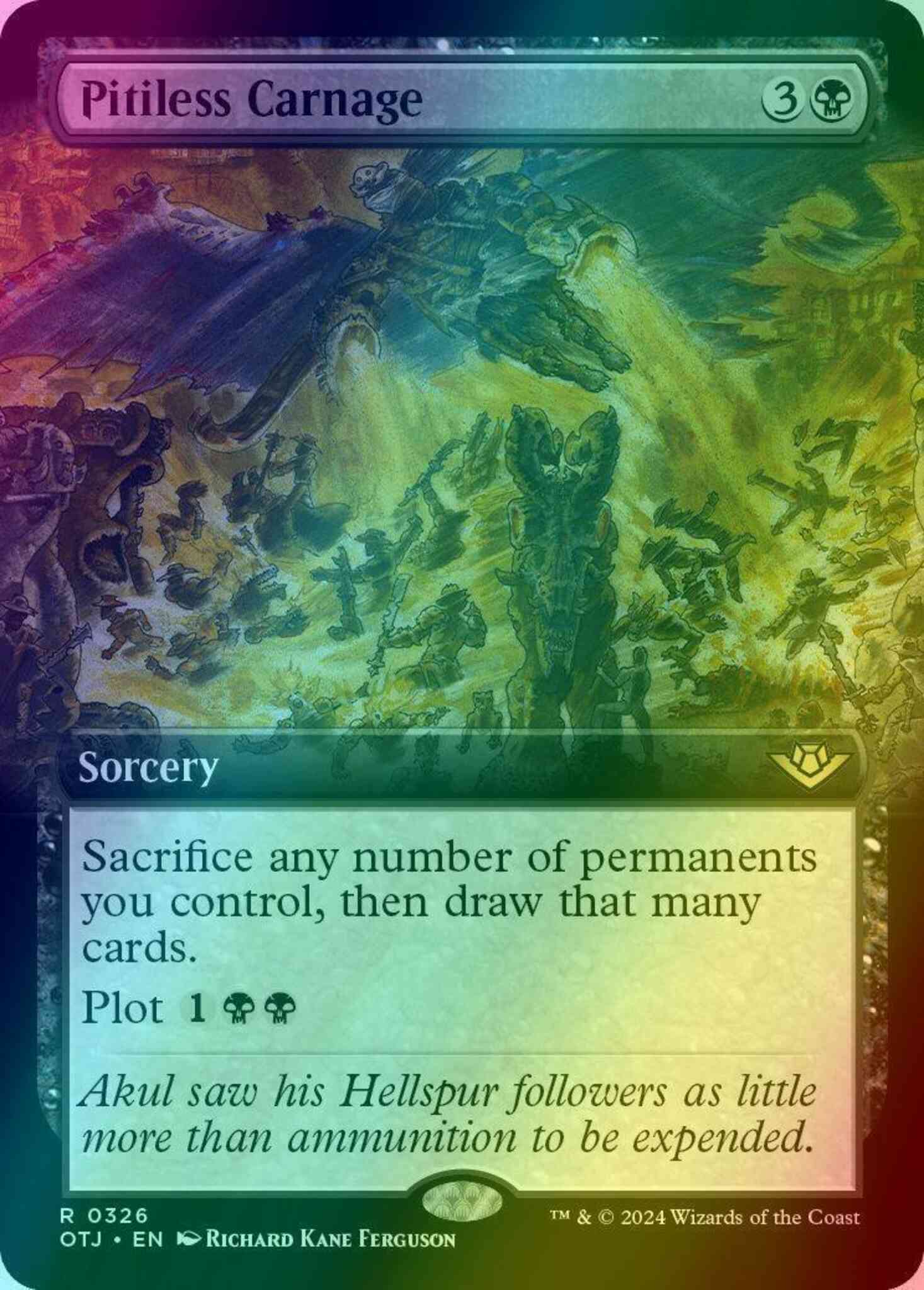 Pitiless Carnage [326] [Extended Art] [Outlaws of Thunder Junction] [Foil]   Face to Face Games