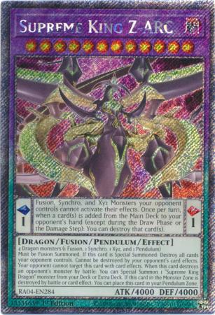 Supreme King Z-ARC - RA04-EN284 - Platinum Secret Rare - 1st Edition
