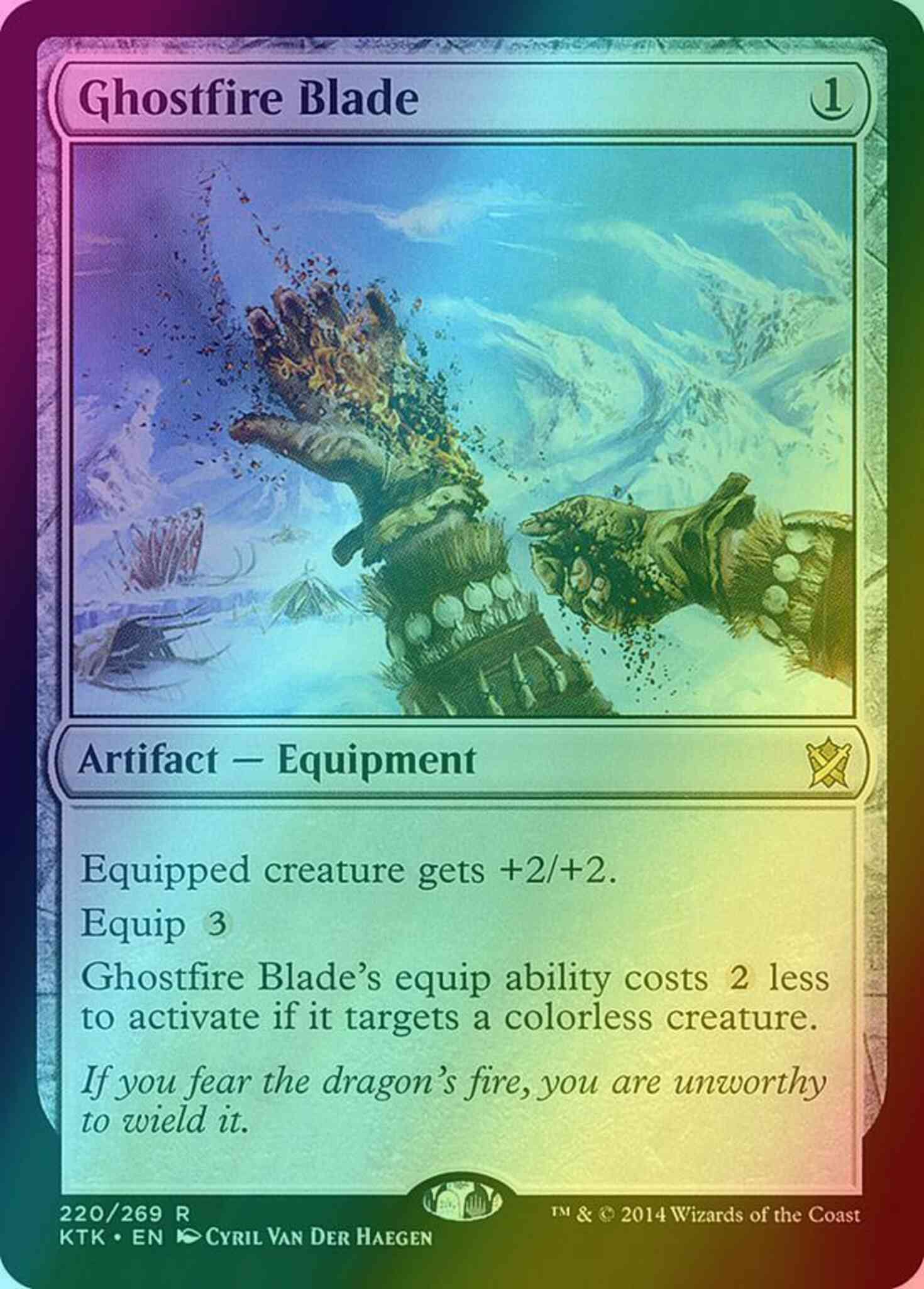 ghostfire cards mtg Blade [220] [Khans Of Tarkir] [Foil] – Face to Face Games Deck:Bedecked Brokers asmodeefeed Equipped creature gets +2/+2 Magic: The Gathering -