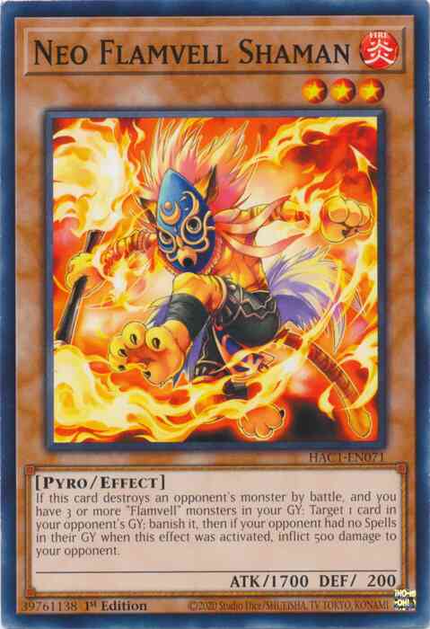 Neo Flamvell Shaman - HAC1-EN071 - Common - 1st Edition