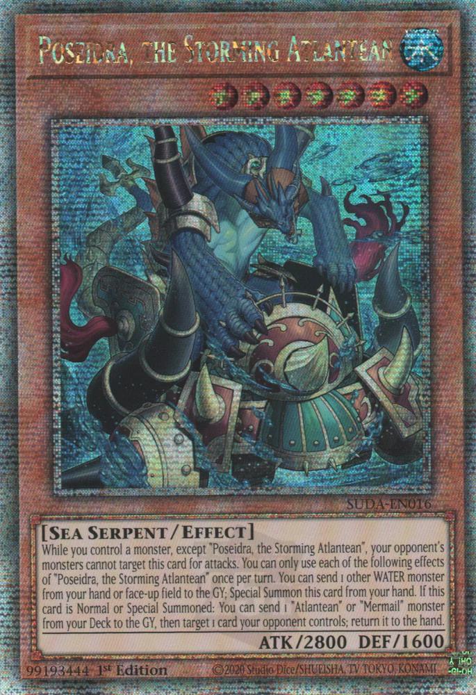Poseidra, the Storming Atlantean - SUDA-EN016 - Quarter Century Secret Rare - 1st Edition