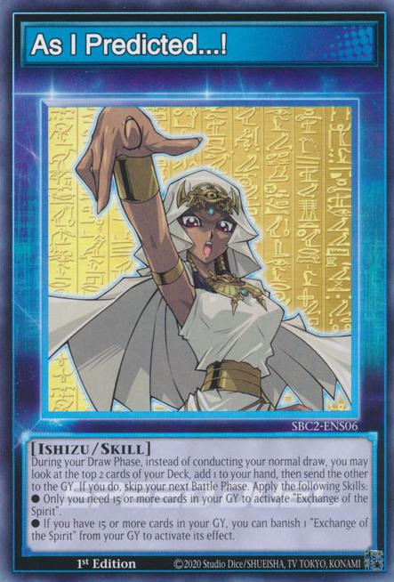 As I Predicted...! - SBC2-ENS06 - Common - 1st Edition