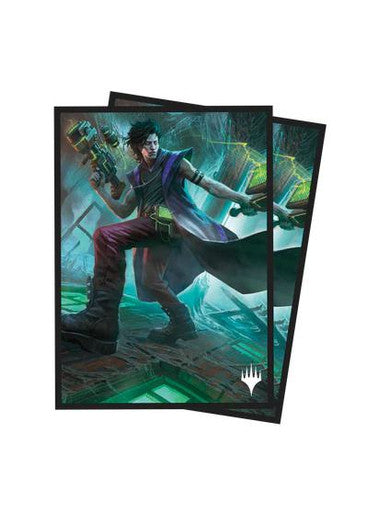 Ultra Pro MTG Deck Protector Sleeves - Standard Size - 100ct - Duskmourn: House of Horror - Winter, Cynical Opportunist Face to Face Games Ultra Pro MTG Deck Protector Sleeves - Standard Size - 100ct - Duskmourn: House of Horror - Winter, Cynical Opportunist Face to Face Games