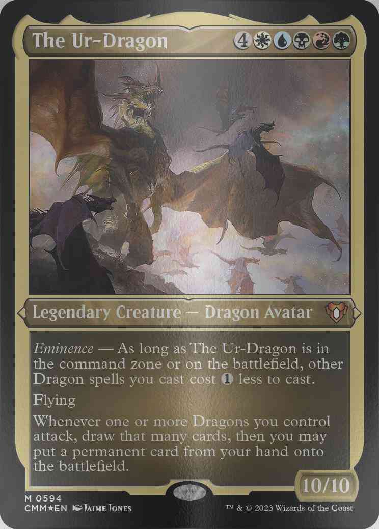 The Ur-Dragon [594] [Commander Masters] [Etched Foil] – Face to