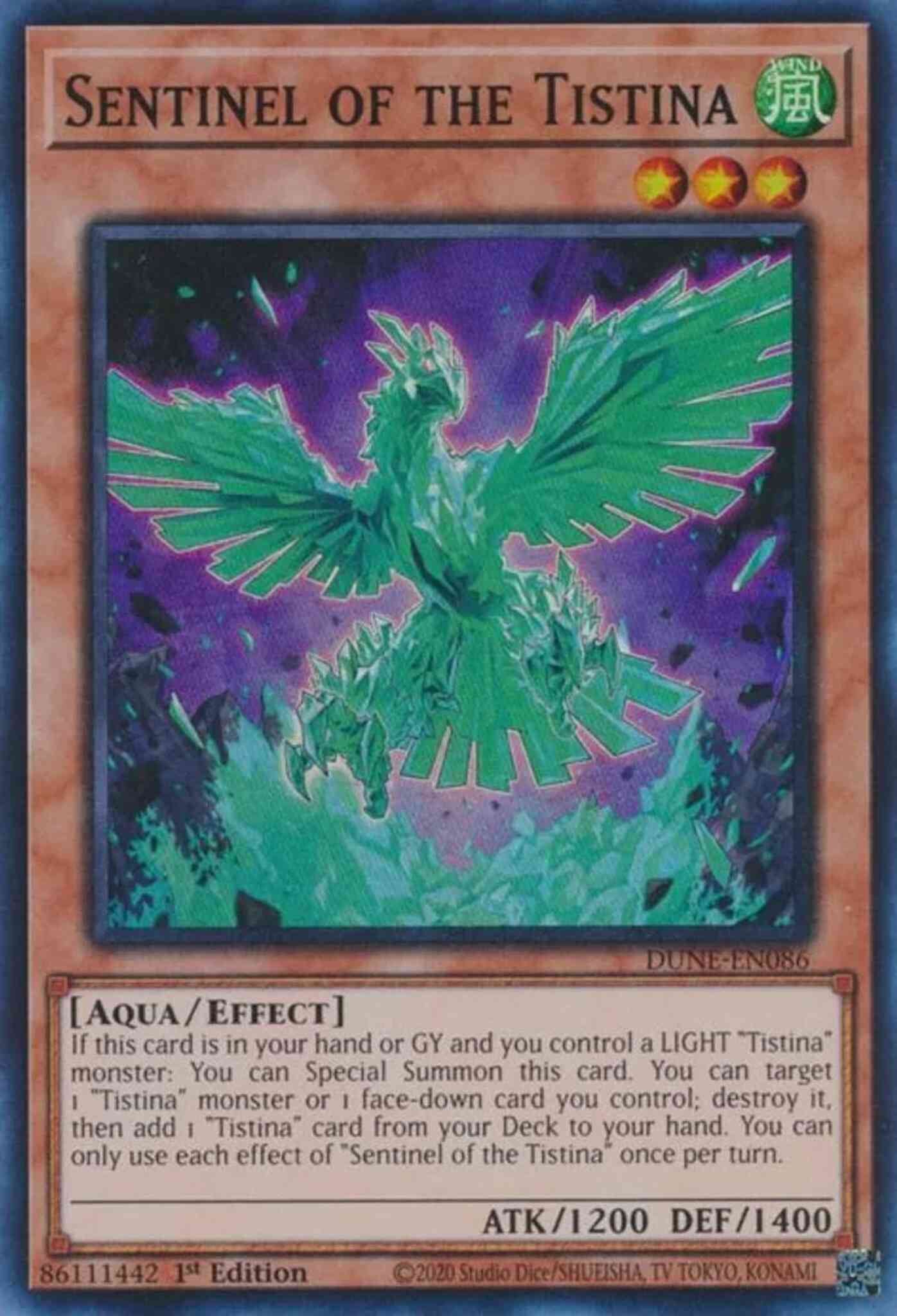 Sentinel of the Tistina - DUNE-EN086 - Super Rare - 1st Edition